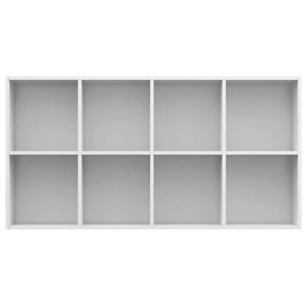 Bücherregal/Sideboard Hochglanz-Weiß 66×30×130 cm Holzwerkstoff
