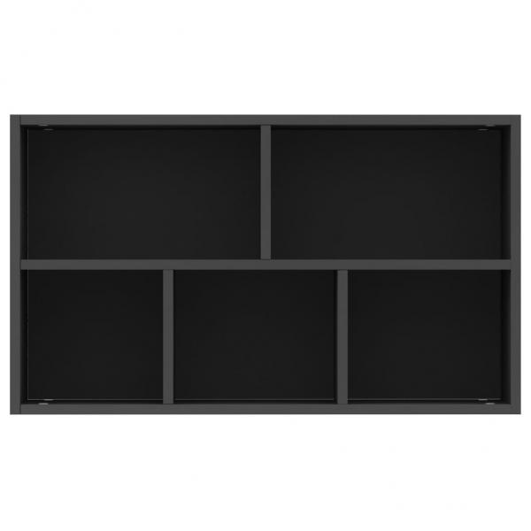 Bücherregal/Sideboard Schwarz 50x25x80 cm Holzwerkstoff