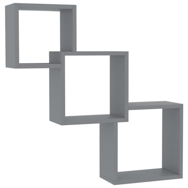 ARDEBO.de - Cube Wandregale Hochglanz-Schwarz 68x15x68 cm Holzwerkstoff