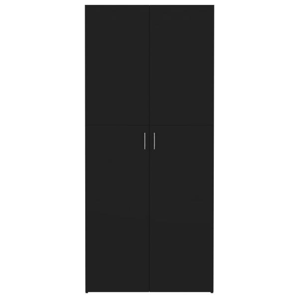 Schuhschrank Schwarz 80x35,5x180 cm Holzwerkstoff