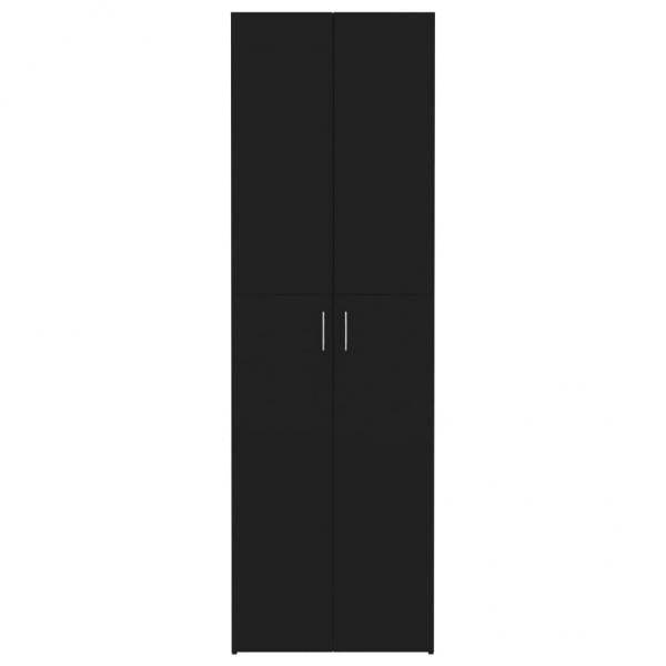 Büroschrank Schwarz 60x32x190 cm Holzwerkstoff