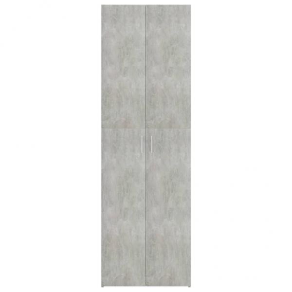 Büroschrank Betongrau 60x32x190 cm Holzwerkstoff