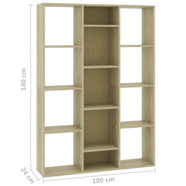 Raumteiler/Bücherregal Sonoma-Eiche 100x24x140 cm Holzwerkstoff
