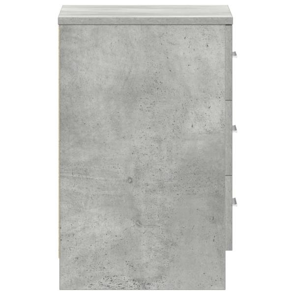 Nachttische 2 Stk. Betongrau 38x35x56 cm Holzwerkstoff