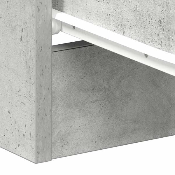 Nachttische 2 Stk. Betongrau 38x35x56 cm Holzwerkstoff