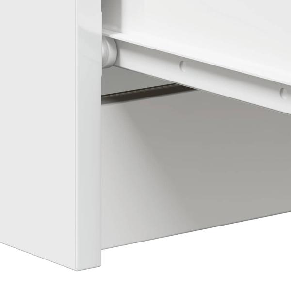 Sideboard Hochglanz-Weiß 60x35x98,5 cm Holzwerkstoff