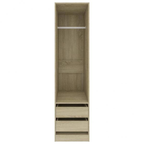 Kleiderschrank mit Schubladen Sonoma-Eiche 50x50x200 cm