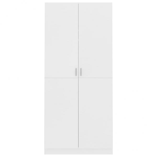Kleiderschrank Weiß 90x52x200 cm Holzwerkstoff