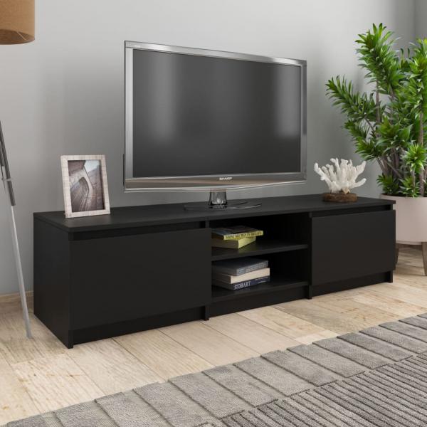 ARDEBO.de - TV-Schrank Schwarz 140x40x35,5 cm Holzwerkstoff