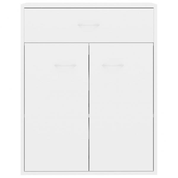 Sideboard Hochglanz-Weiß 60x30x75 cm Holzwerkstoff