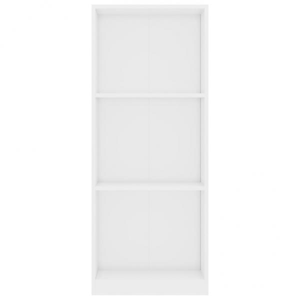 Bücherregal 3 Fächer Hochglanz-Weiß 40x24x109 cm Holzwerkstoff