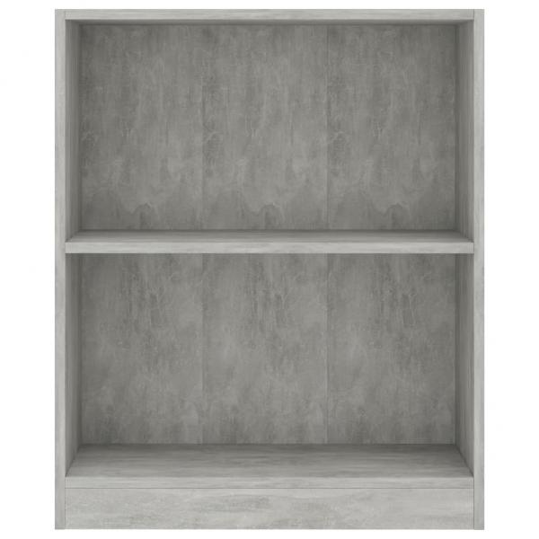 Bücherregal Betongrau 60x24x76 cm Holzwerkstoff