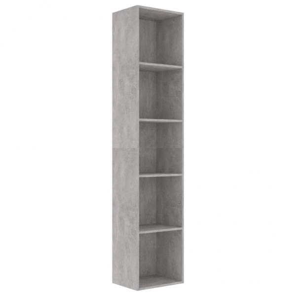 Bücherregal Betongrau 40x30x189 cm Holzwerkstoff