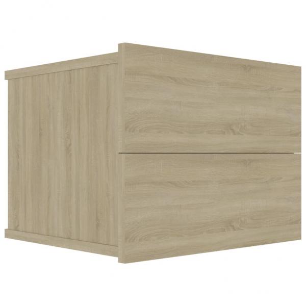 Nachttische 2 Stk. Sonoma-Eiche 40x30x30 cm Holzwerkstoff
