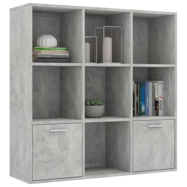 Bücherregal Betongrau 98x30x98 cm Holzwerkstoff