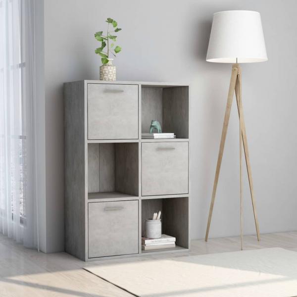 ARDEBO.de - Lagerschrank Betongrau 60x29,5x90 cm Holzwerkstoff