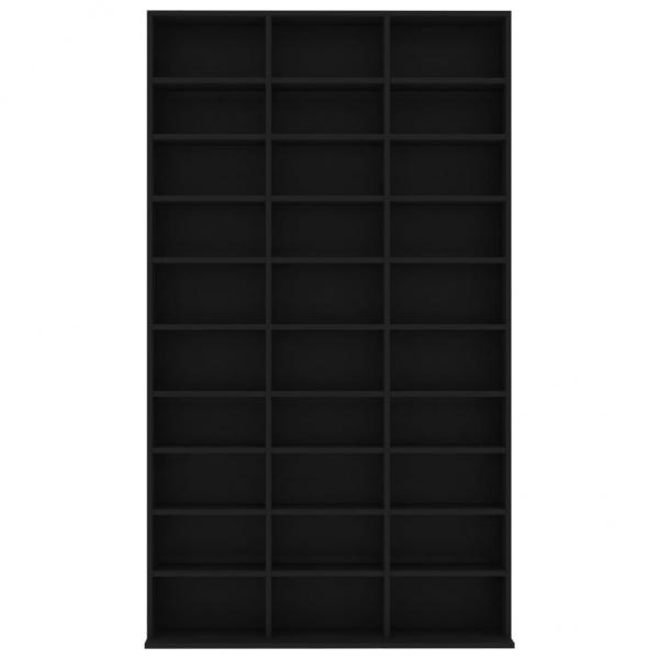 CD-Schrank Schwarz 102x16x177,5 cm Holzwerkstoff