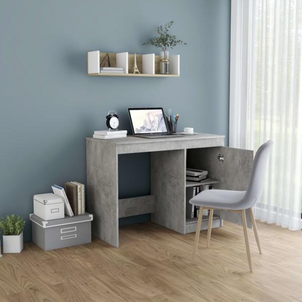 Schreibtisch Betongrau 100x50x76 cm Holzwerkstoff