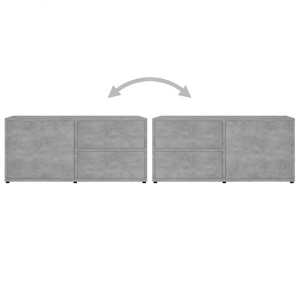 TV-Schrank Betongrau 80x34x36 cm Holzwerkstoff