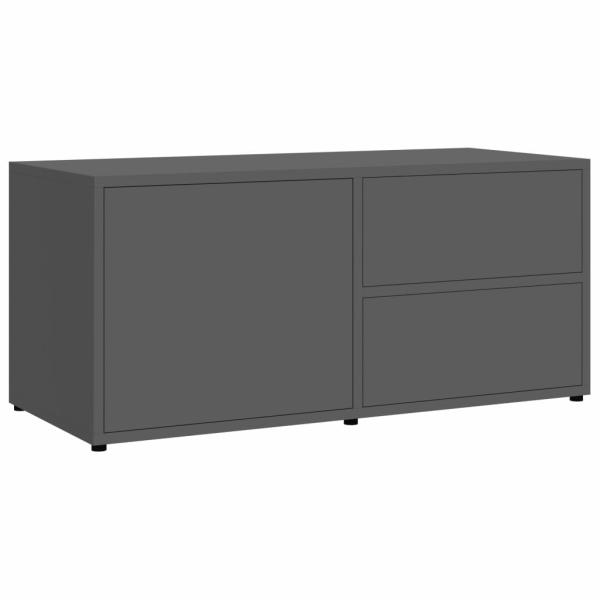 ARDEBO.de - TV-Schrank Hochglanz-Grau 80x34x36 cm Holzwerkstoff