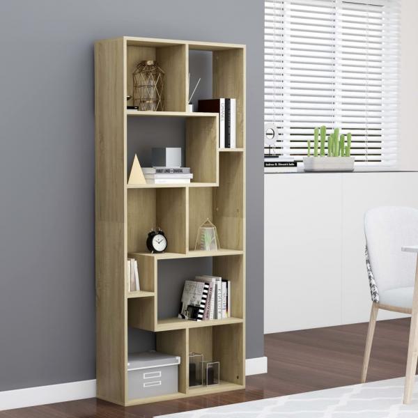 ARDEBO.de - Bücherregal Sonoma-Eiche 67x24x161 cm Holzwerkstoff
