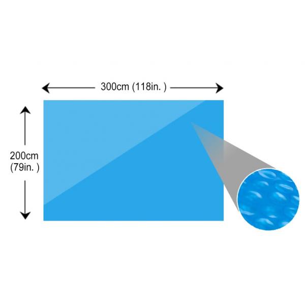 Rechteckige Pool-Abdeckung PE Blau 300 x 200 cm