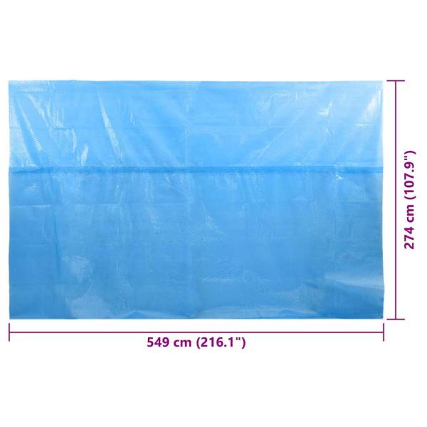 Rechteckige Pool-Abdeckung PE Blau 549 x 274 cm