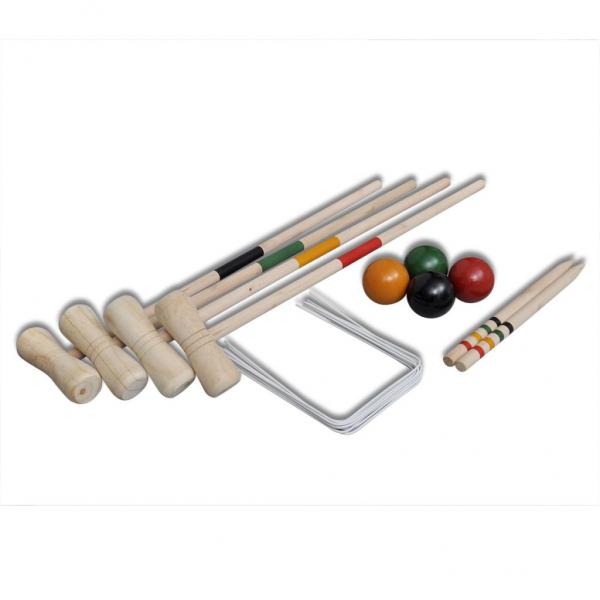 Krocket-Set Holz 4 Spieler  