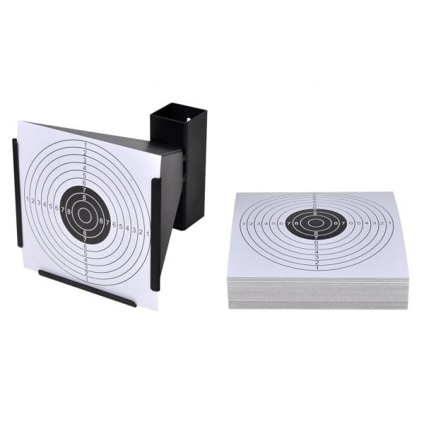 ARDEBO.de - Kugelfang 14 cm + 100 Zielscheiben aus Papier Trichter 