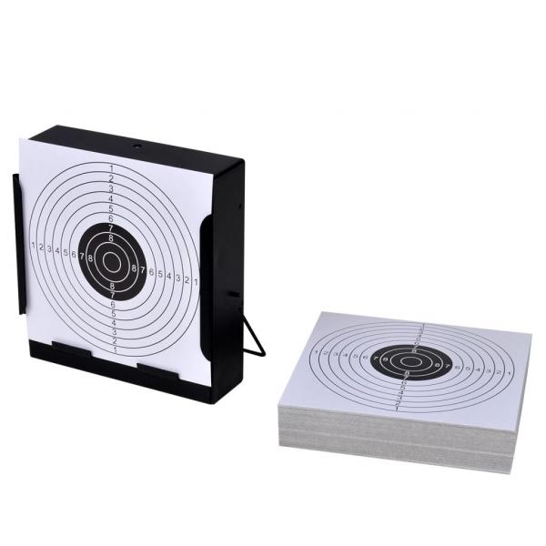 ARDEBO.de - Kugelfang 14 cm + 100 Zielscheiben aus Papier Quadratisch 