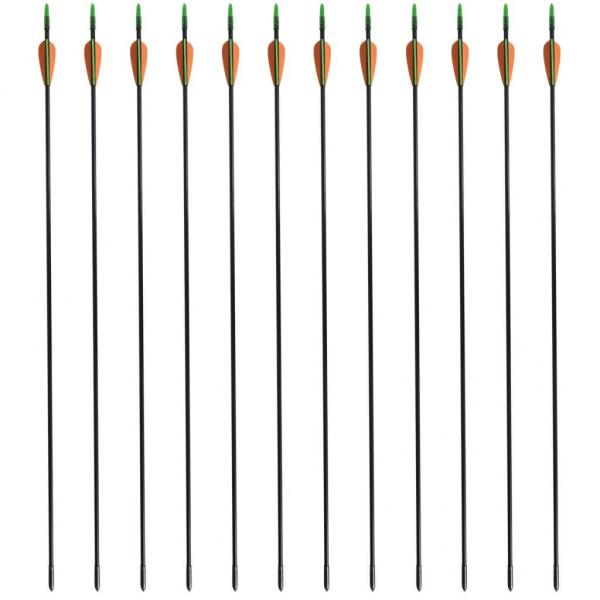 Recurvebogen-Pfeile 30" 0,6 cm Fiberglas 12 Stk.