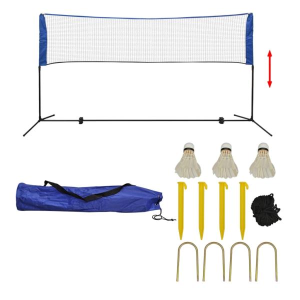 ARDEBO.de - Badmintonnetz-Set mit Federbällen 300 x 155 cm