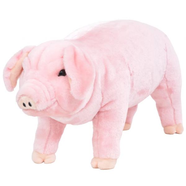 ARDEBO.de - Plüschtier Schwein Stehend Plüsch Rosa XXL