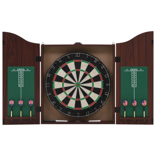 ARDEBO.de - Professionelles Dartboard Sisal mit Schrank und 6 Dartpfeilen