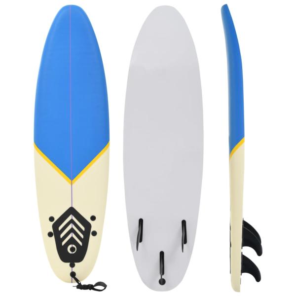 ARDEBO.de - Surfbrett 170 cm Blau und Creme
