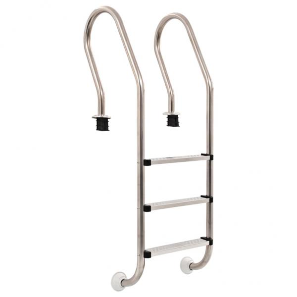 ARDEBO.de - Pool-Leiter 3 Stufen 120 cm Edelstahl 304