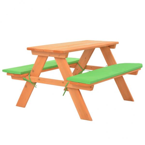 ARDEBO.de - Kinder-Picknicktisch mit Bänken 89×79×50 cm Massivholz Tanne