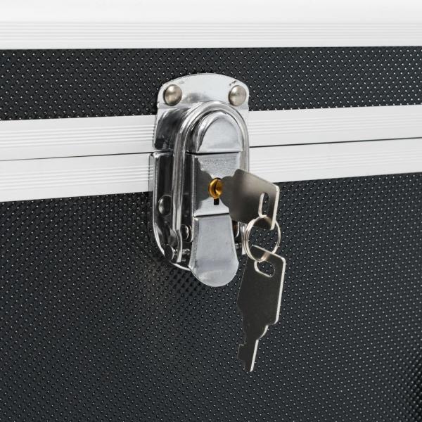 Aufbewahrungskoffer 2 Stk. Schwarz Aluminium 