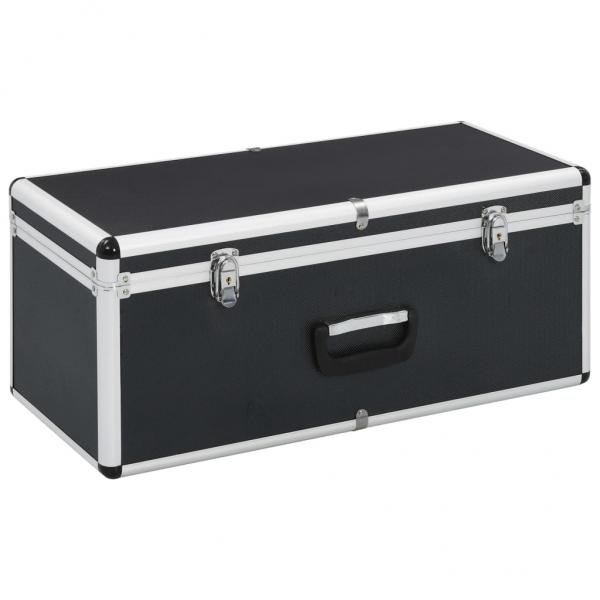 Aufbewahrungskoffer 2 Stk. Schwarz Aluminium 
