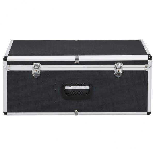 Aufbewahrungskoffer 2 Stk. Schwarz Aluminium 