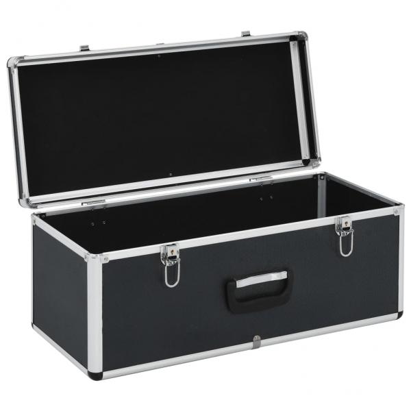 Aufbewahrungskoffer 2 Stk. Schwarz Aluminium 