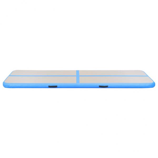 Aufblasbare Gymnastikmatte mit Pumpe 500x100x10 cm PVC Blau