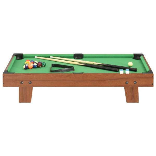 3-Fuß-Mini-Billardtisch 92×52×19 cm Braun und Grün 
