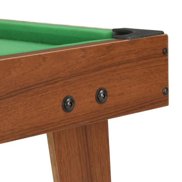 3-Fuß-Mini-Billardtisch 92×52×19 cm Braun und Grün 