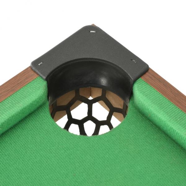 3-Fuß-Mini-Billardtisch 92×52×19 cm Braun und Grün 