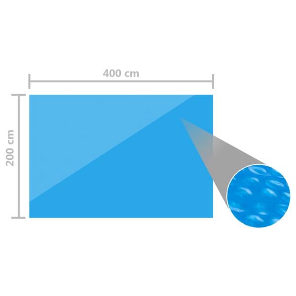 Poolabdeckung Blau 400×200 cm PE