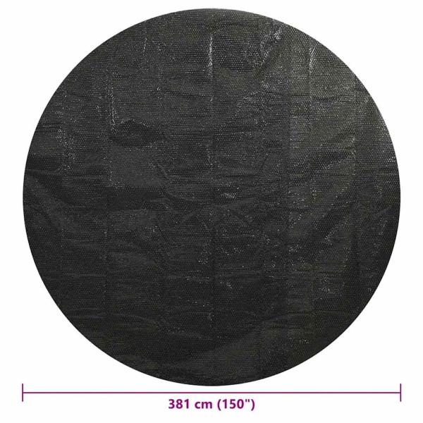 Poolabdeckung Schwarz 381 cm PE