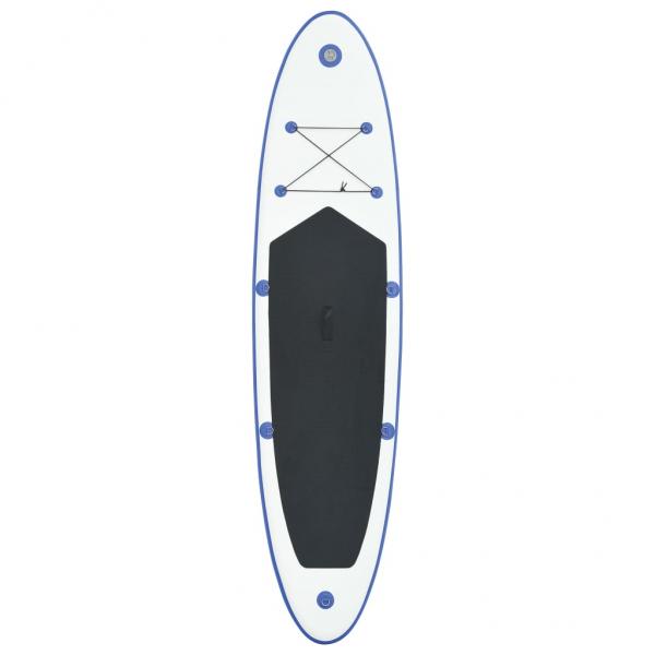 Stand Up Paddle Surfboard SUP Aufblasbar Blau und Weiß