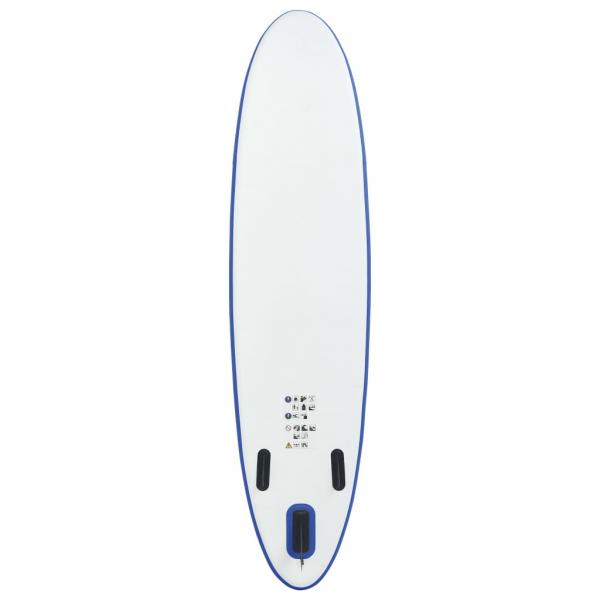 Stand Up Paddle Surfboard SUP Aufblasbar Blau und Weiß