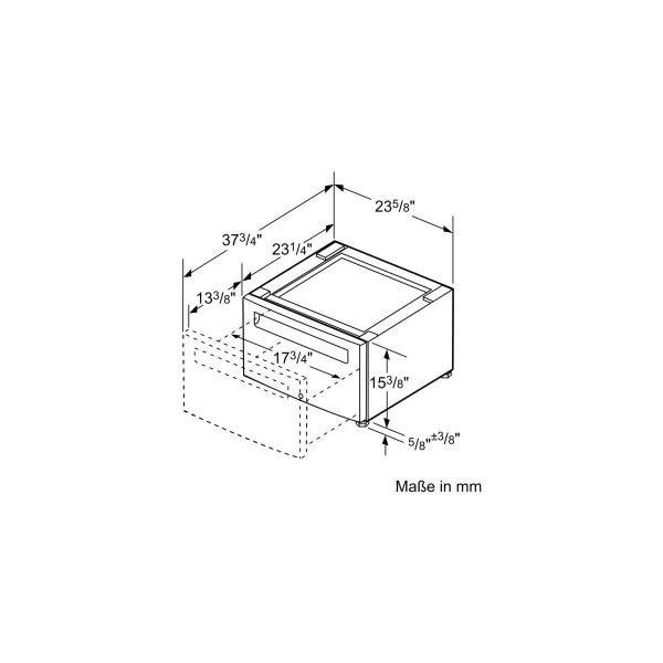 Bosch WTZPW20D Universalpodest mit Aufbewahrungsschublade für Trockner